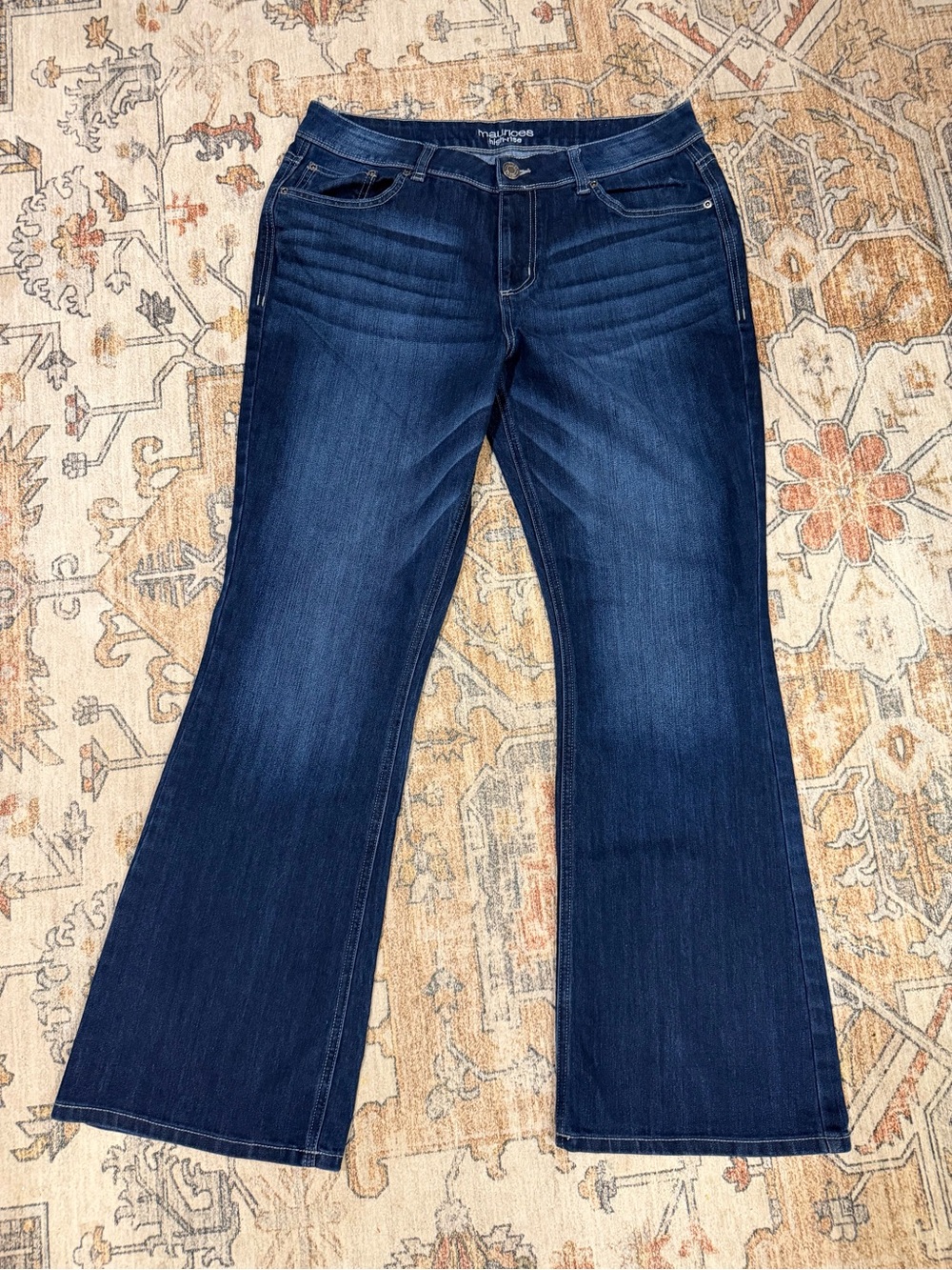 Maurices High-Rise Flare Dark Wash Jeans Size 14 Regular